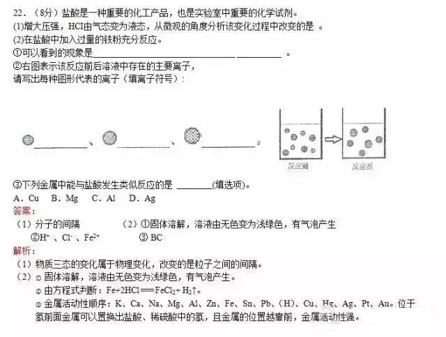中考化学压轴题分析 中考化学压轴题分析